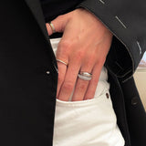 Classic Dome Pavé Krystal Ring Sølvfarvet