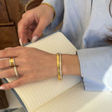 Krystal Bangle 18K Guldbelagt 4mm