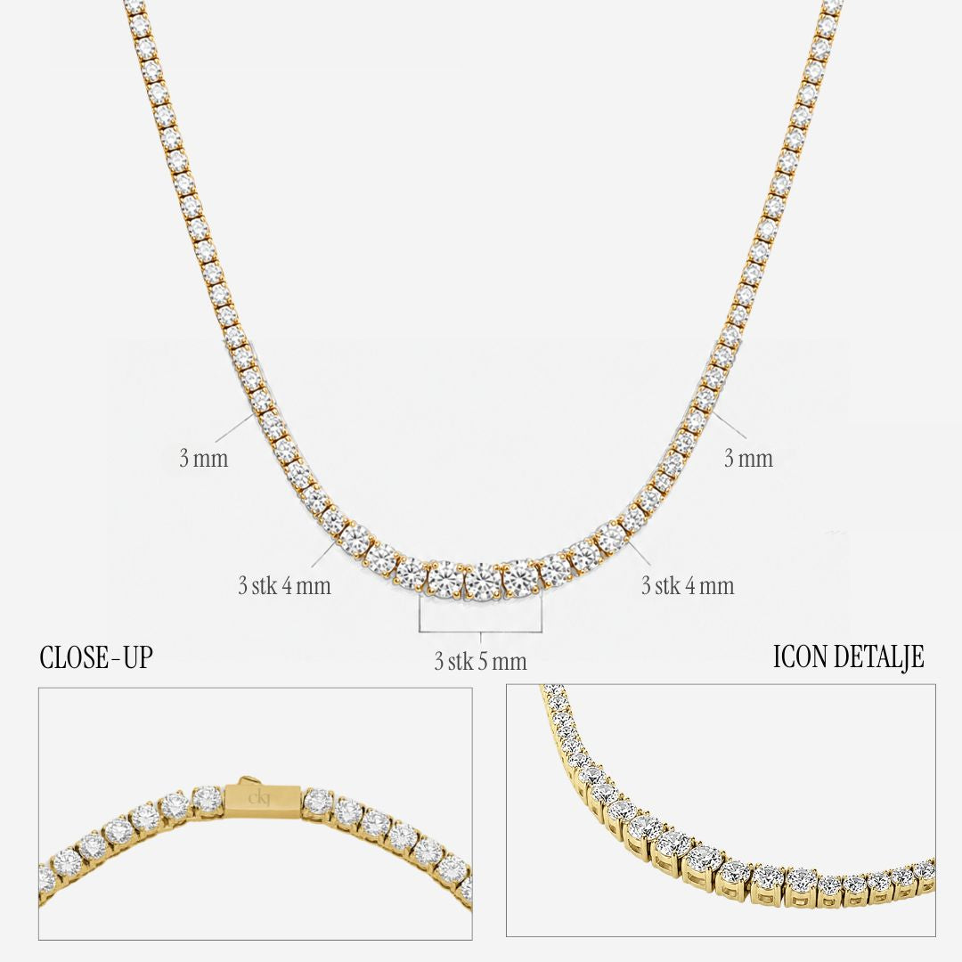 Tennis Luxe Icon Sæt 18K Guldbelagt