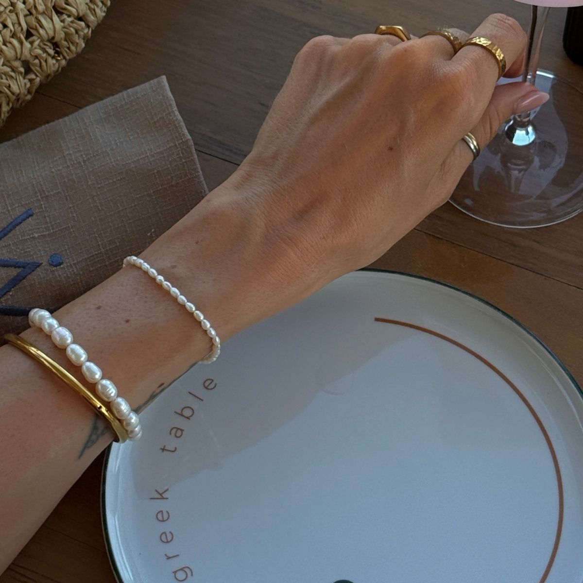 Classic perle armbaand 3mm