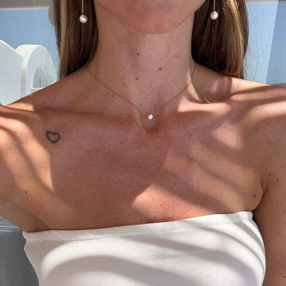 Floating krystal halskaede 18k guldbelagt Camilla Kroeyer Jewellery