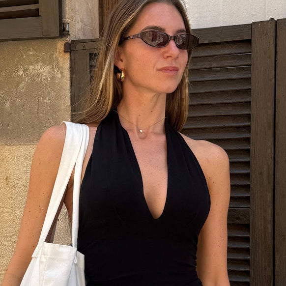 18k guldbelagt floating krystal halskaede Camilla Kroeyer Jewellery