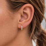 Classic Krystal Creoler 18K Guldbelagt Helix 8mm