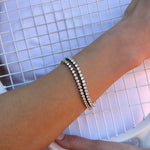 Tennis Luxe Armbånd Sølvfarvet 3mm