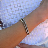 Tennis Luxe Armbånd Sølvfarvet 3mm