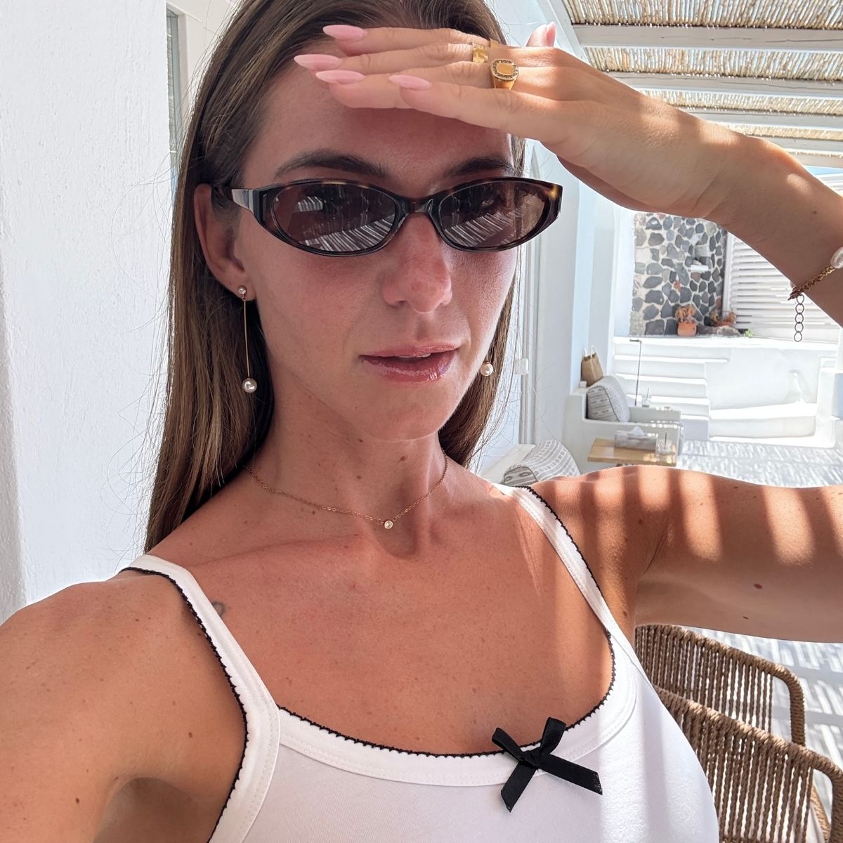 18k guldbelagt krystal perle drop oereringe