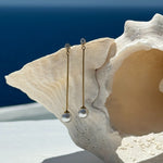 18k guldbelagt krystal perle drop oereringe