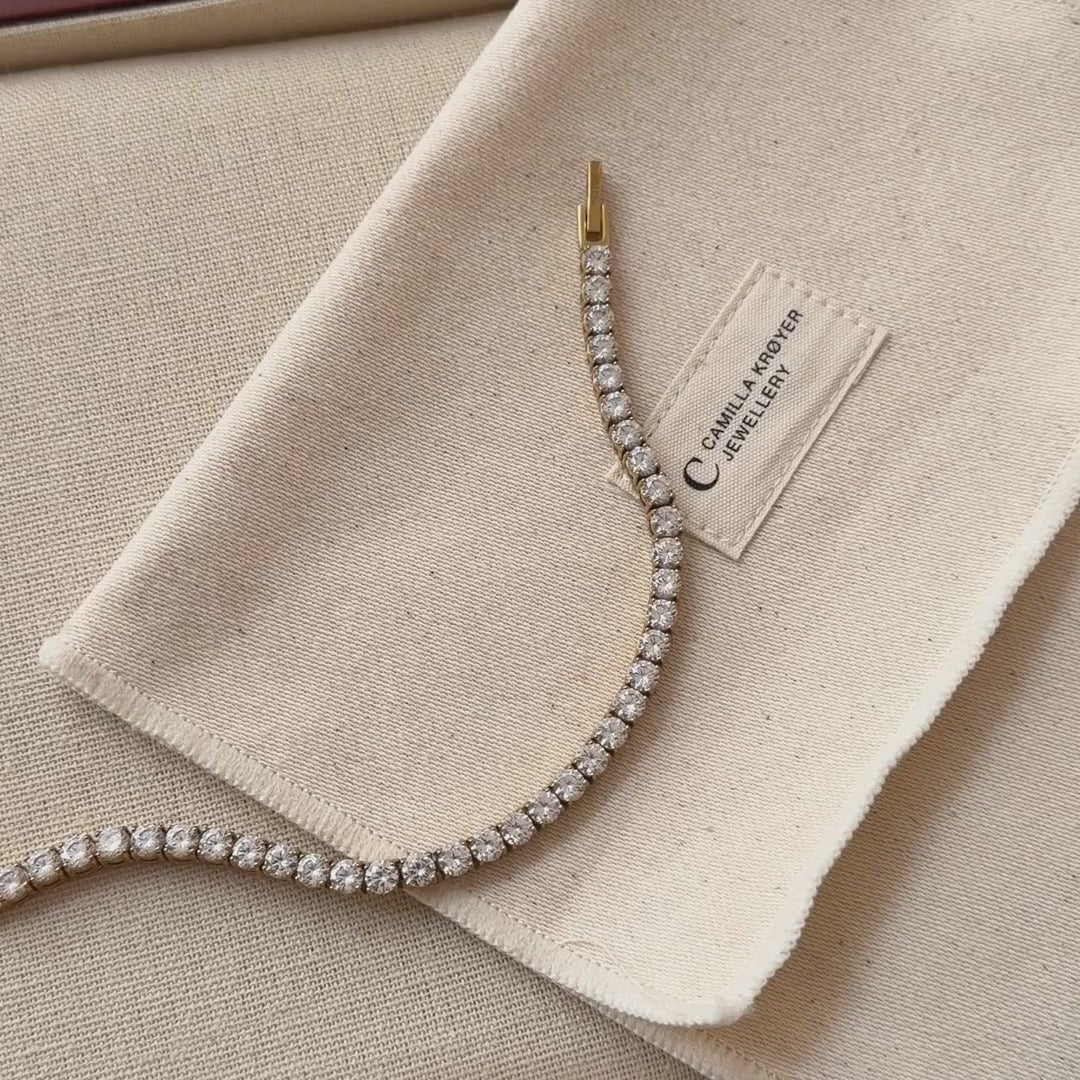 Tennis Luxe Armbånd Sølvfarvet 3mm