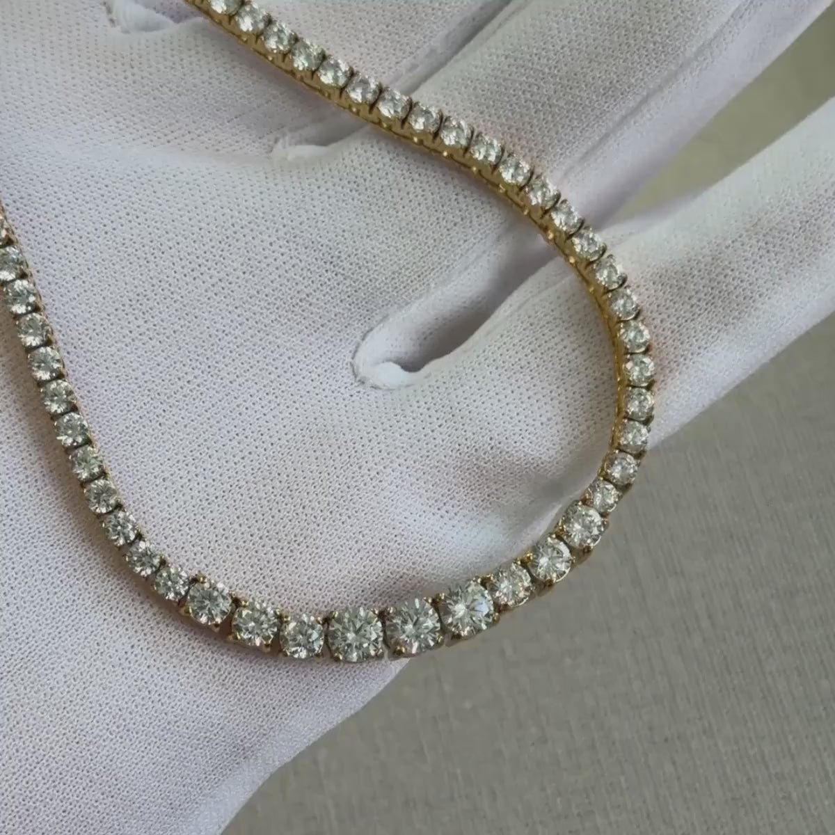 Tennis Luxe Icon Halskæde 18K Guldbelagt