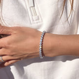 Tennis Luxe Armbånd 18K Guldbelagt 4mm