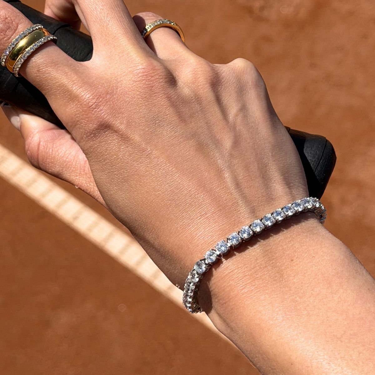 Tennis Luxe Armbånd 18K Guldbelagt 4mm
