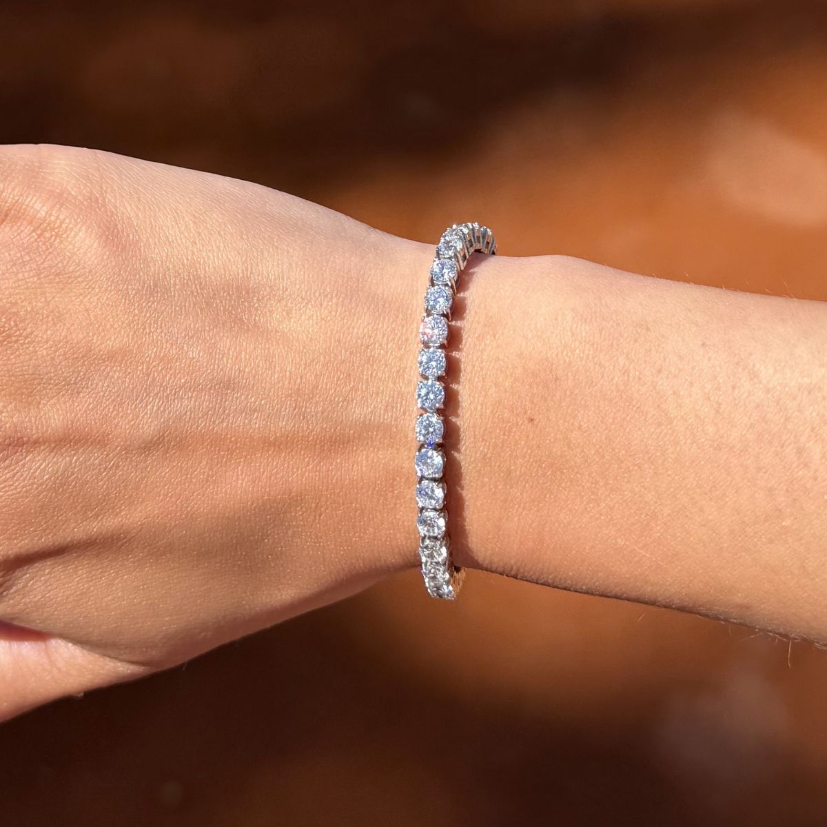 Tennis Luxe Armbånd 18K Guldbelagt 4mm