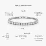 Tennis Luxe Armbånd Sølvfarvet 3mm