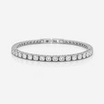 Tennis Luxe Armbånd Sølvfarvet 4mm