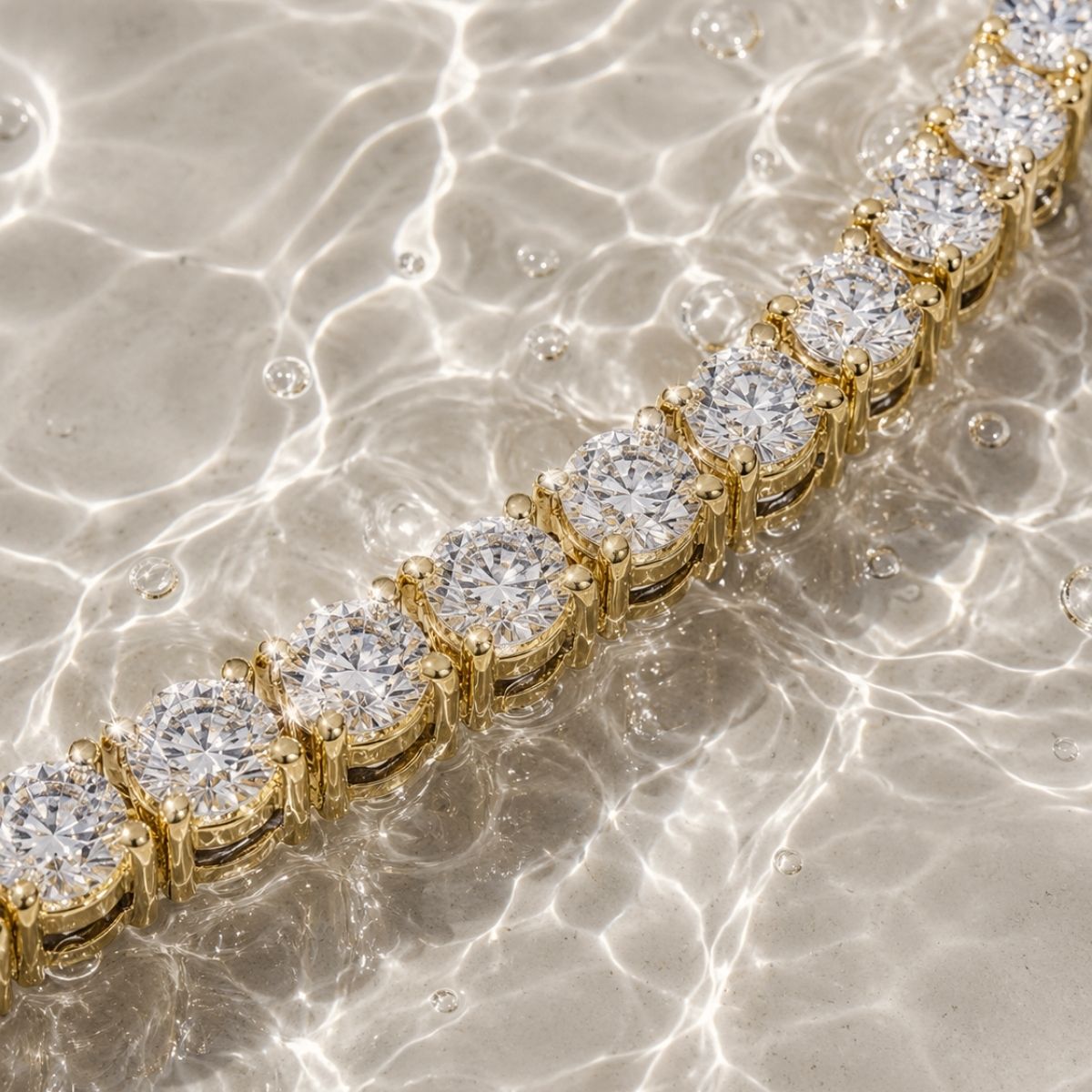 Tennis Luxe Armbånd 18K Guldbelagt 3mm
