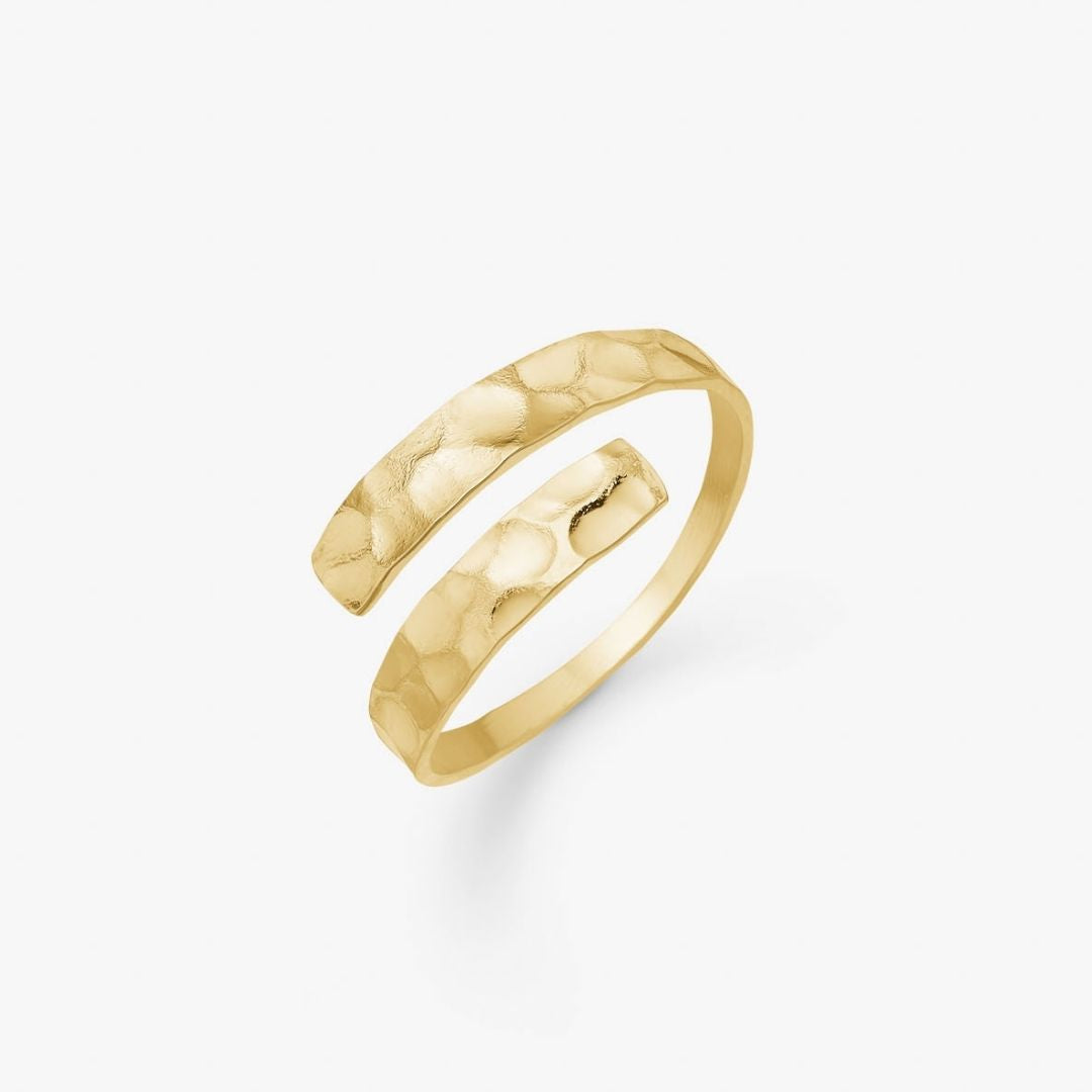 camilla krøyer jewellery Hamret Split Ring 18K Guldbelagt