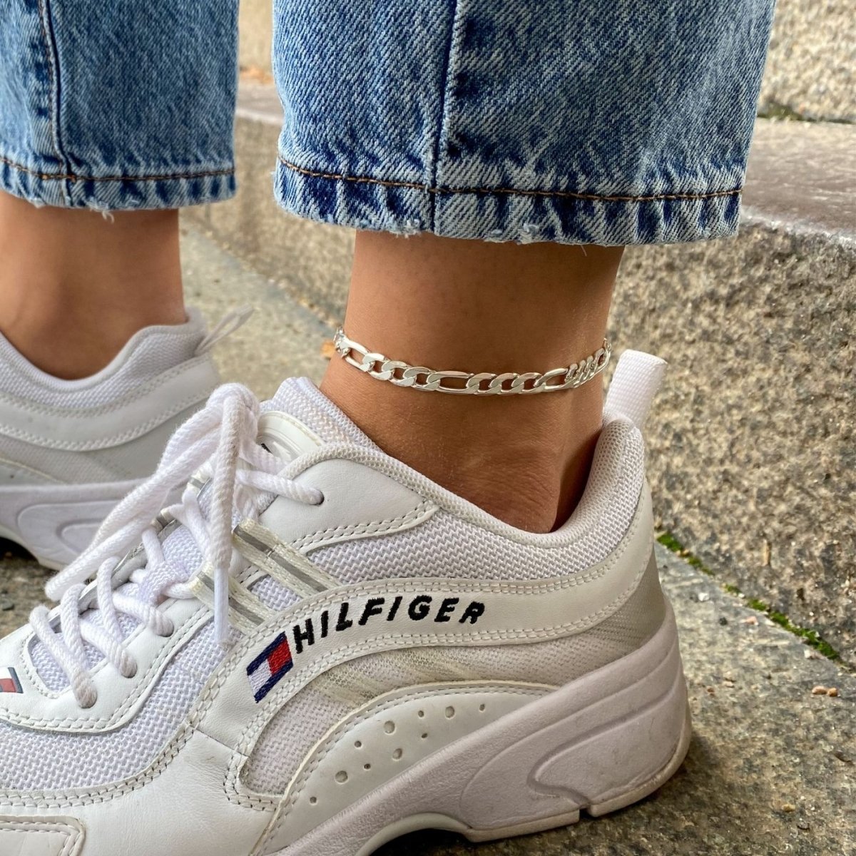 Camilla Krøyer Jewellery Figaro Ankelkæde 925 Sølvbelagt 7mm