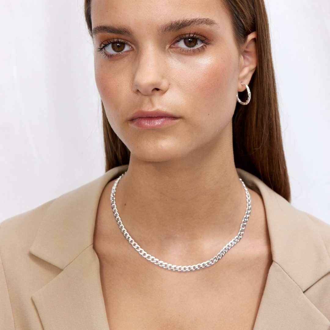 Panser Choker 925S Sølvbelagt 5mm Camilla Krøyer Jewellery