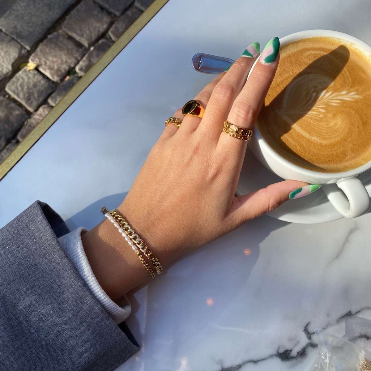 Panser Armbånd 18K Guldbelagt 7mm Camilla Krøyer Jewellery