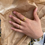 camilla krøyer jewellery Hamret Split Ring 18K Guldbelagt