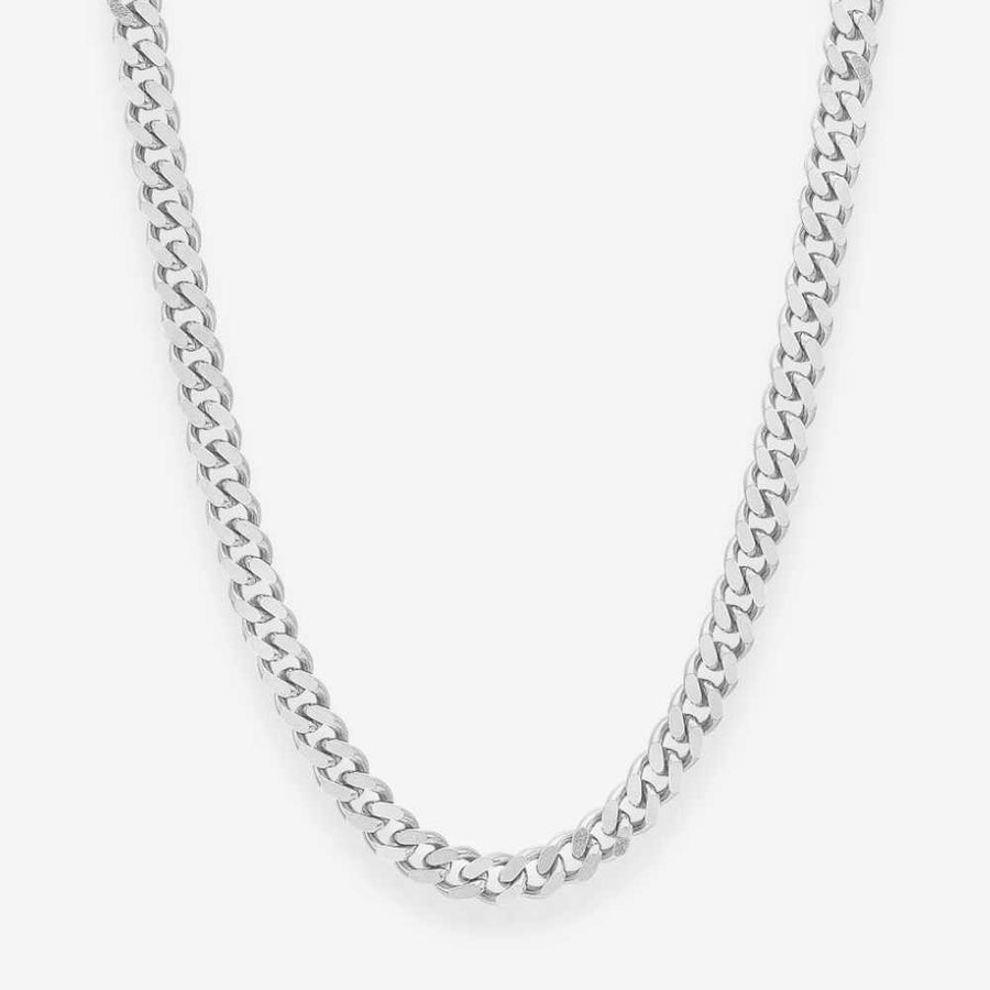 Panser Facet Halskæde 925S Sølvbelagt 7mm Camilla Krøyer jewellery