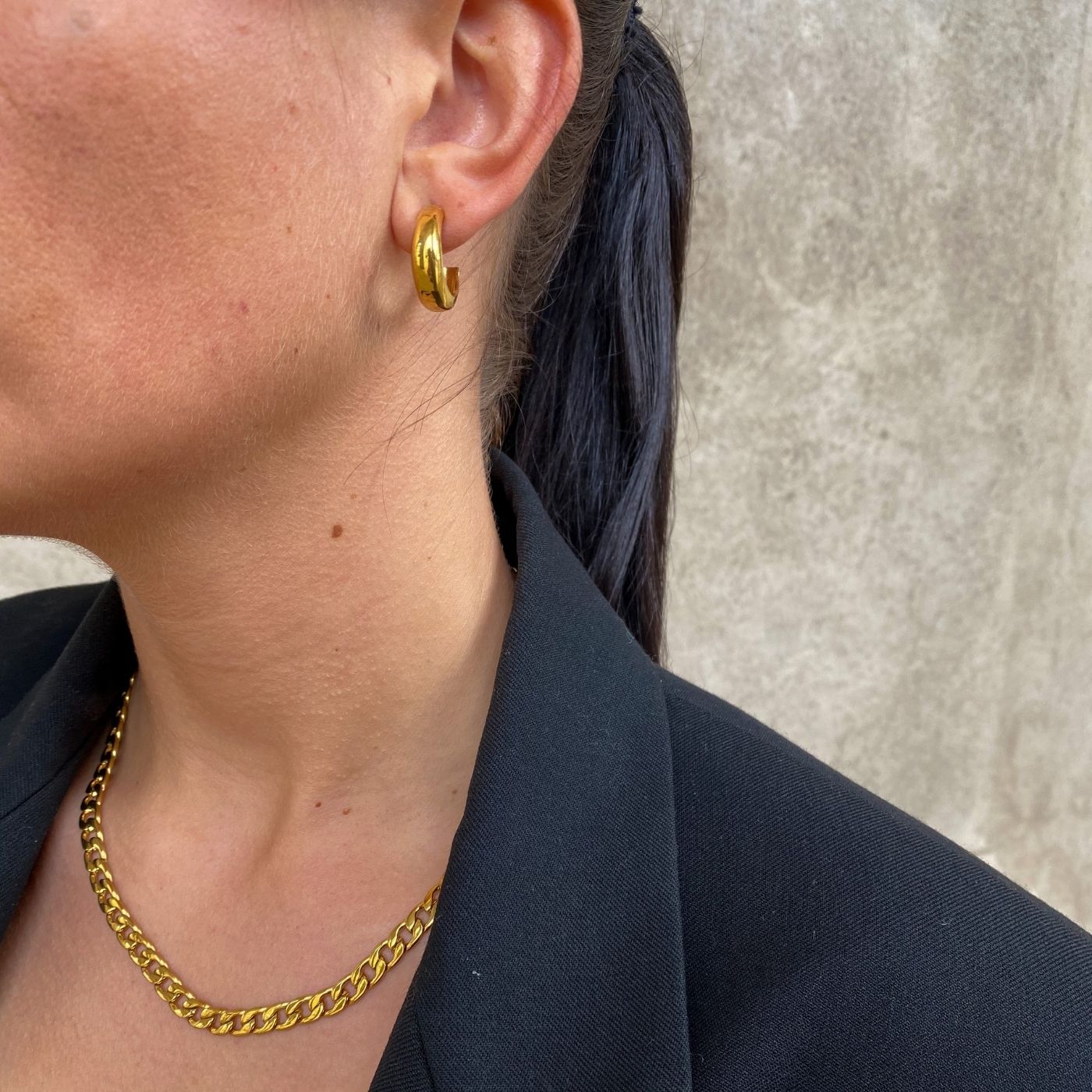 Camilla Krøyer Jewellery Panser Halskæde 18K Guldbelagt 7mm