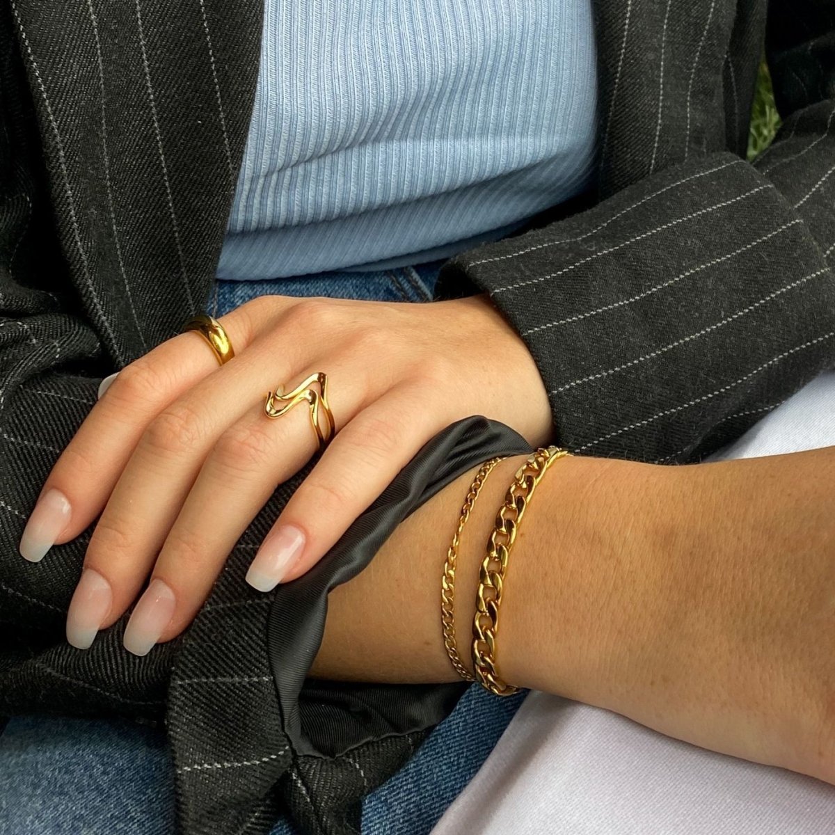 Panser Armbånd 18K Guldbelagt 7mm Camilla Krøyer Jewellery