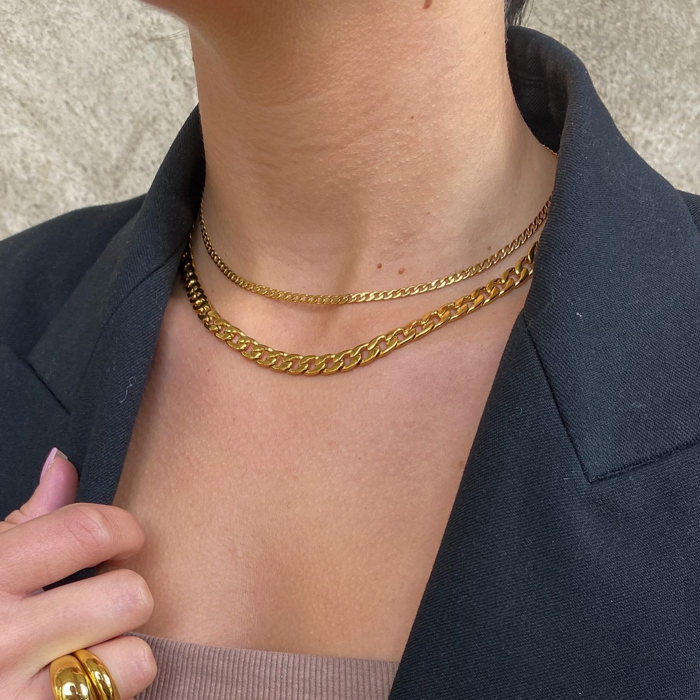 Camilla Krøyer Jewellery Panser Halskæde 18K Guldbelagt 7mm