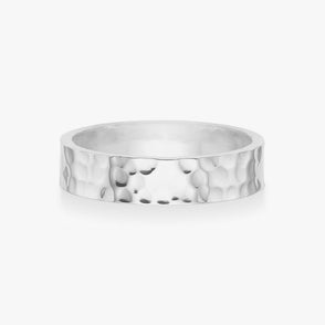 Camilla Krøyer Jewellery Hamret Band Ring 925S Sølvbelagt 4mm