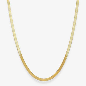 Camilla Krøyer Jewellery Flad Slangekæde 18K Guldbelagt 4mm