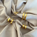 Camilla Krøyer Jewellery Hamret Classic Hoops 18K Guldbelagt 10mm