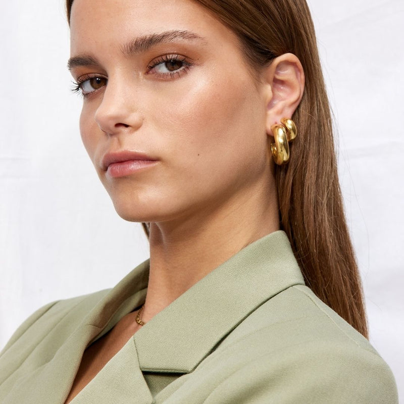 Camilla Krøyer Jewellery Chunky Hoops 18k Guldbelagt Stor
