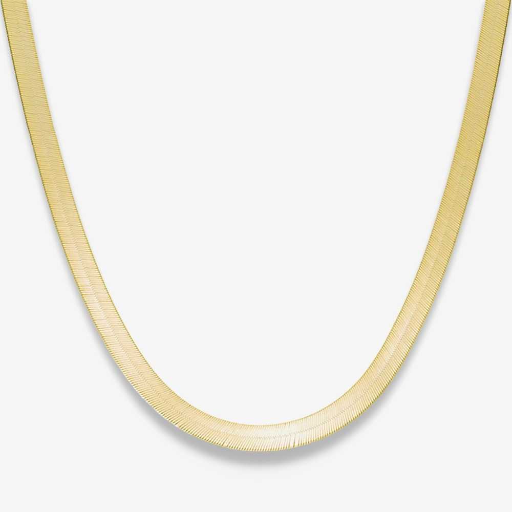 Camilla Krøyer Jewellery Flad Slangekæde 18K Guldbelagt 6mm