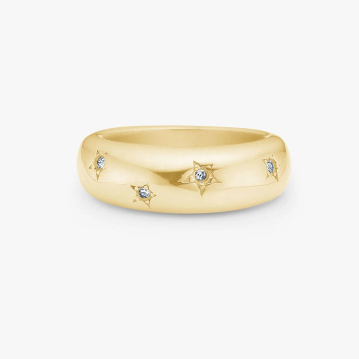 Camilla Krøyer Jewellery Star Classic Dome Ring 18K Guldbelagt