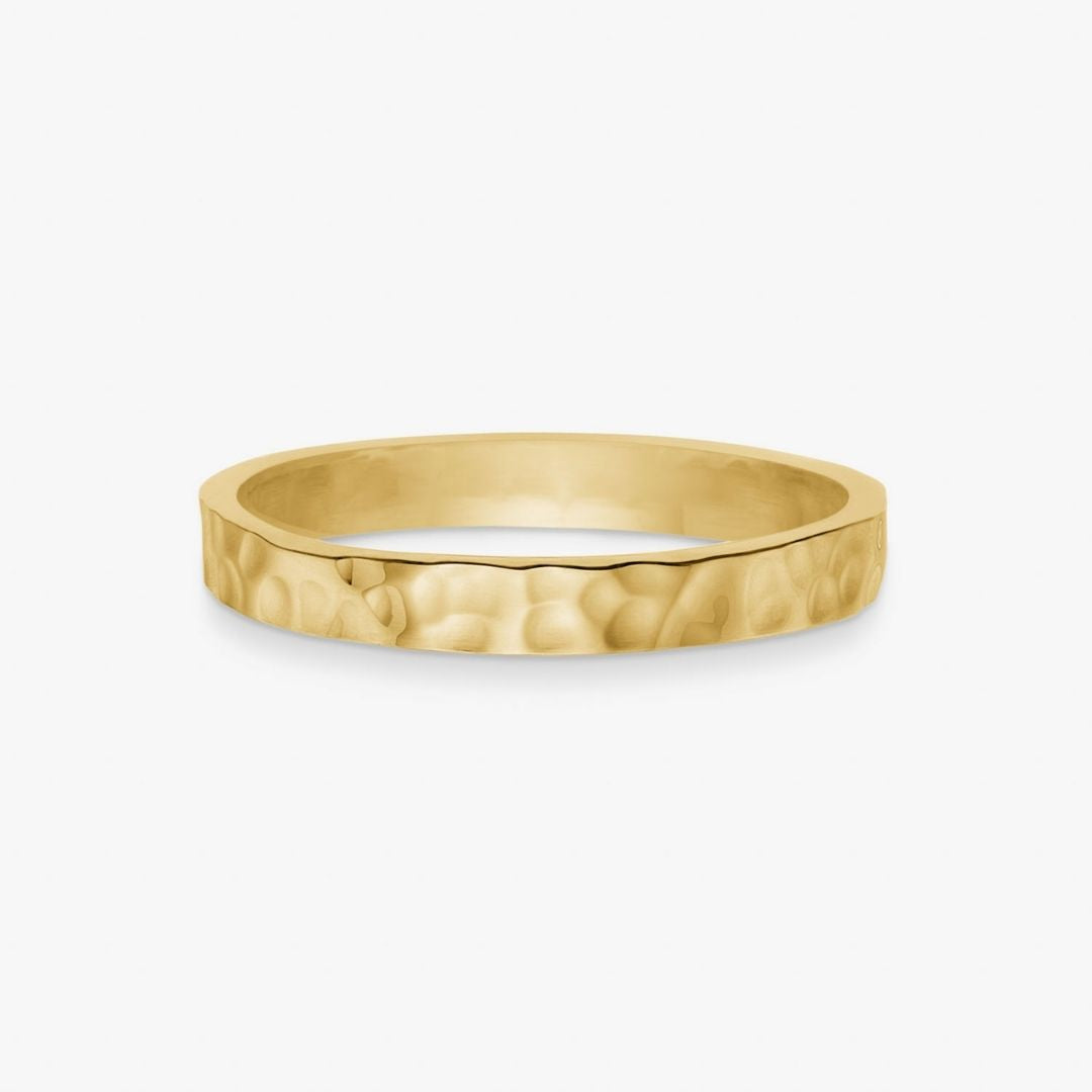 Camilla Krøyer Jewellery Hamret Band Ring 18K Guldbelagt 2mm