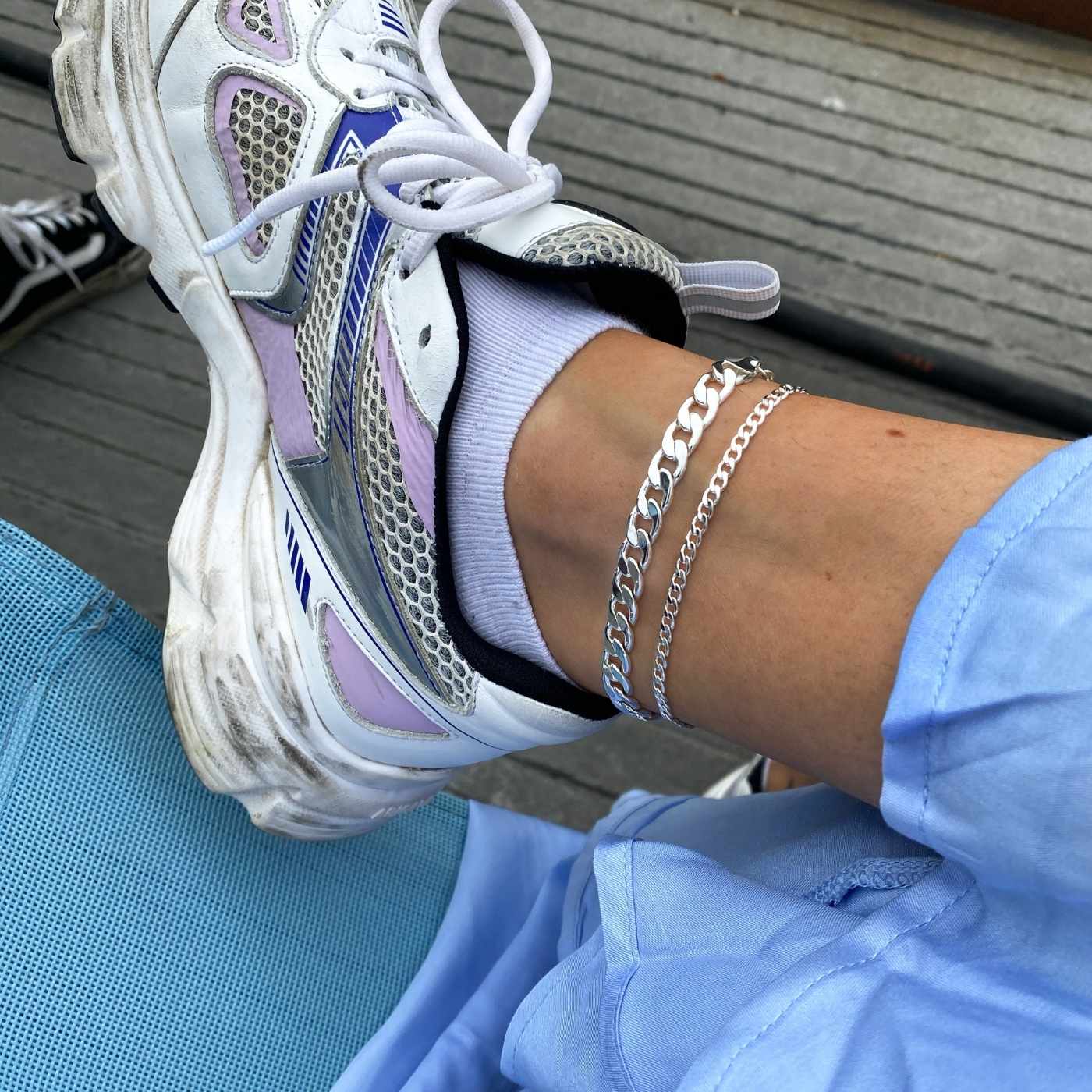 Camilla Krøyer Jewellery Panser Ankelkæde 925 Sølvbelagt 7mm