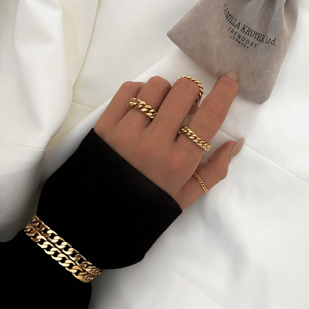 Panser Armbånd 18K Guldbelagt 7mm Camilla Krøyer Jewellery