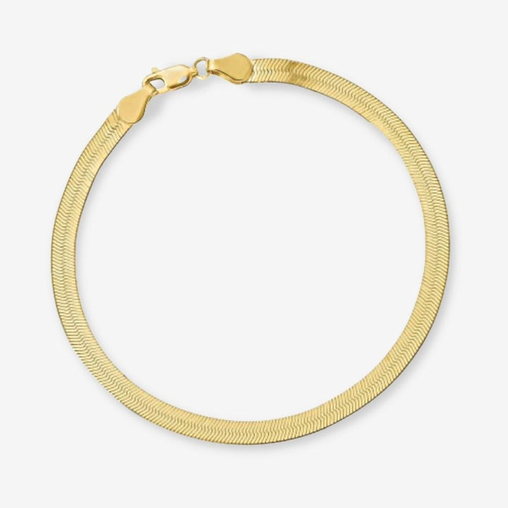Camilla Krøyer Jewellery Flad Slange Armbånd 18K Guldbelagt 4mm
