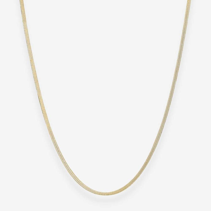 Camilla Krøyer Jewellery Flad Slangekæde 18K Guldbelagt 2mm