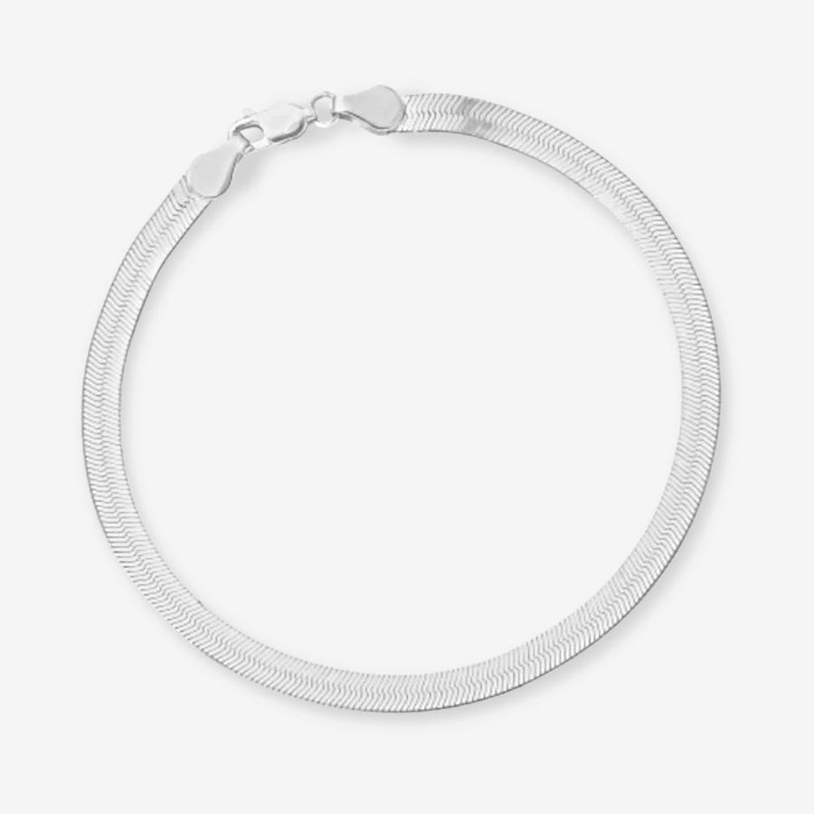 Camilla Krøyer Jewellery Flad Slange Armbånd 925 Sølvbelagt 4mm