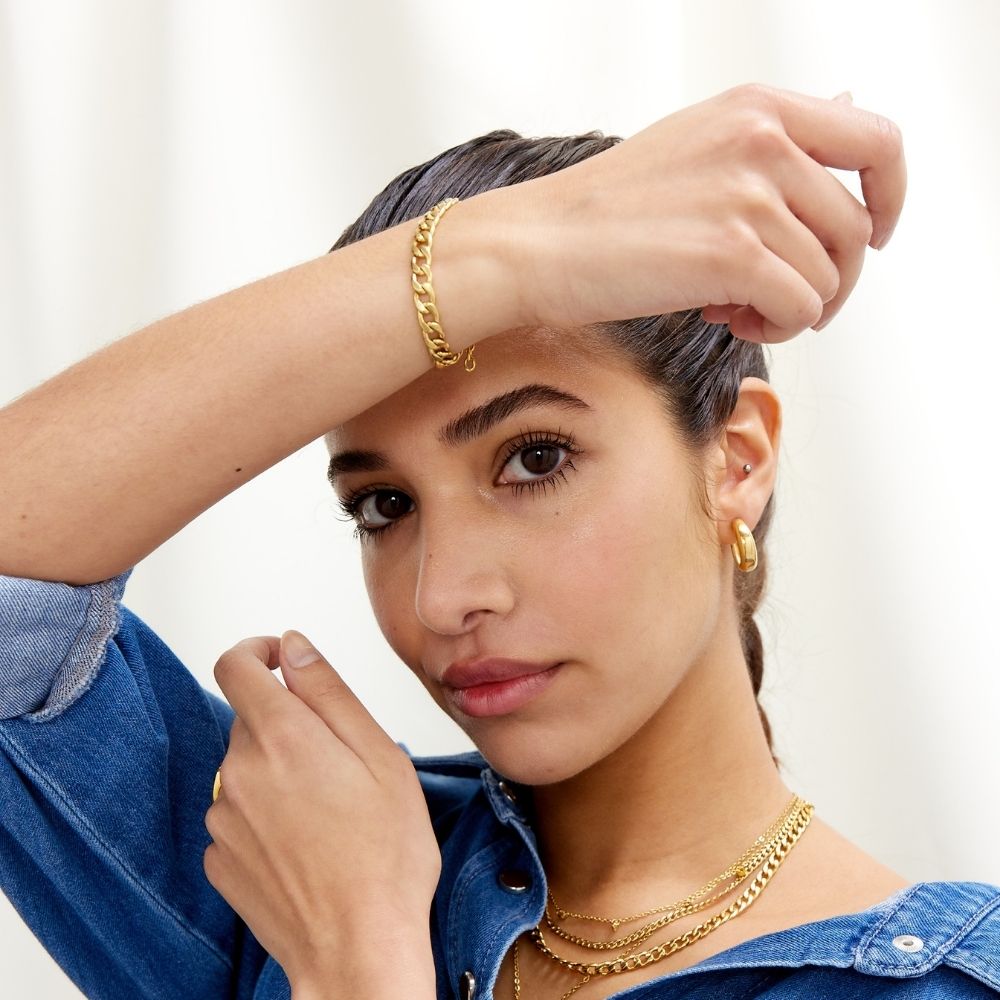 Panser Armbånd 18K Guldbelagt 7mm Camilla Krøyer Jewellery