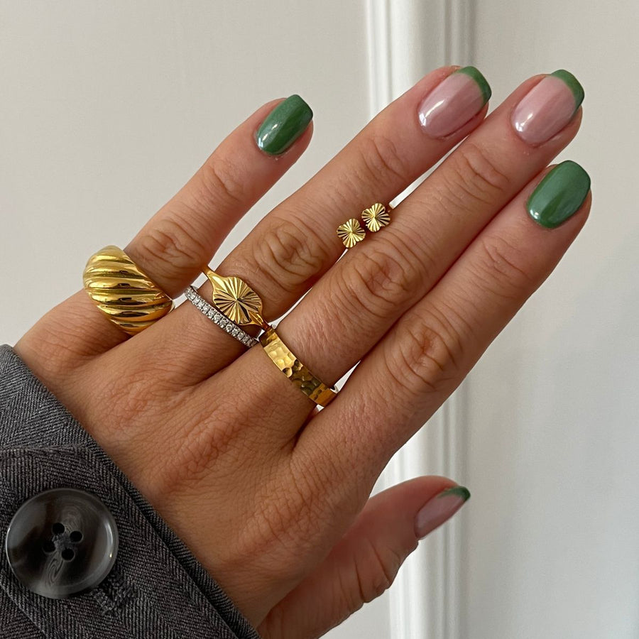 Sun Kiss Oval Ring 18K Guldbelagt Camilla Krøyer jewellery