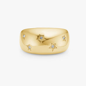Camilla Krøyer Jewellery Star Dome Ring 18K Guldbelagt