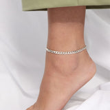 Camilla Krøyer Jewellery Panser Ankelkæde 925 Sølvbelagt 5mm