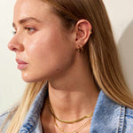 Camilla Krøyer Jewellery Classic Creoler 18K Guldbelagt 10mm med Scoria