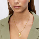 Sun Kiss Halskæde 18K Guldbelagt Firkantet Stor - Camilla Krøyer Jewellery