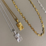 Sun Kiss Halskæde 18K Guldbelagt Firkantet Lille Camilla Krøyer Jewellery