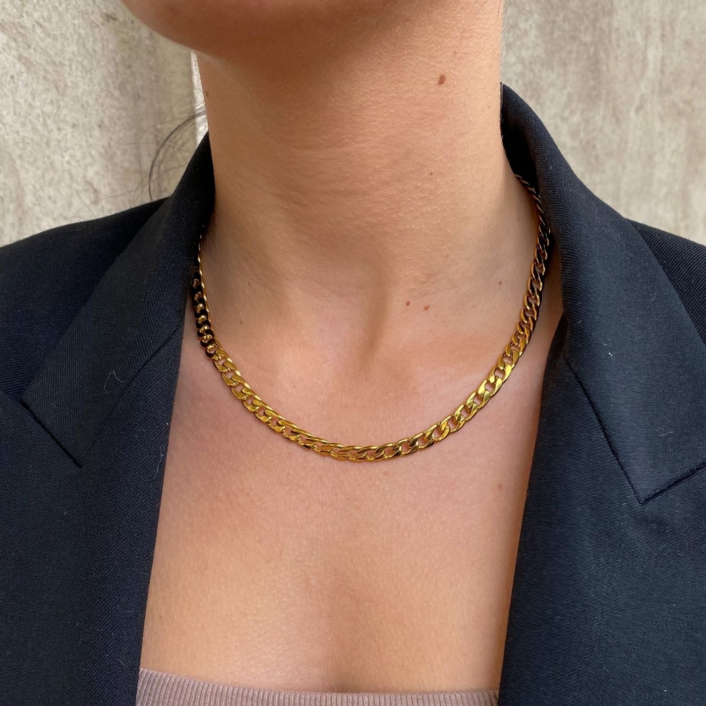 Camilla Krøyer Jewellery Panser Halskæde 18K Guldbelagt 7mm