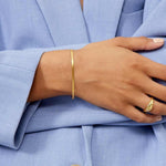 Flad Slange Armbånd 18K Guldbelagt 2mm Camilla Krøyer Jewellery 01