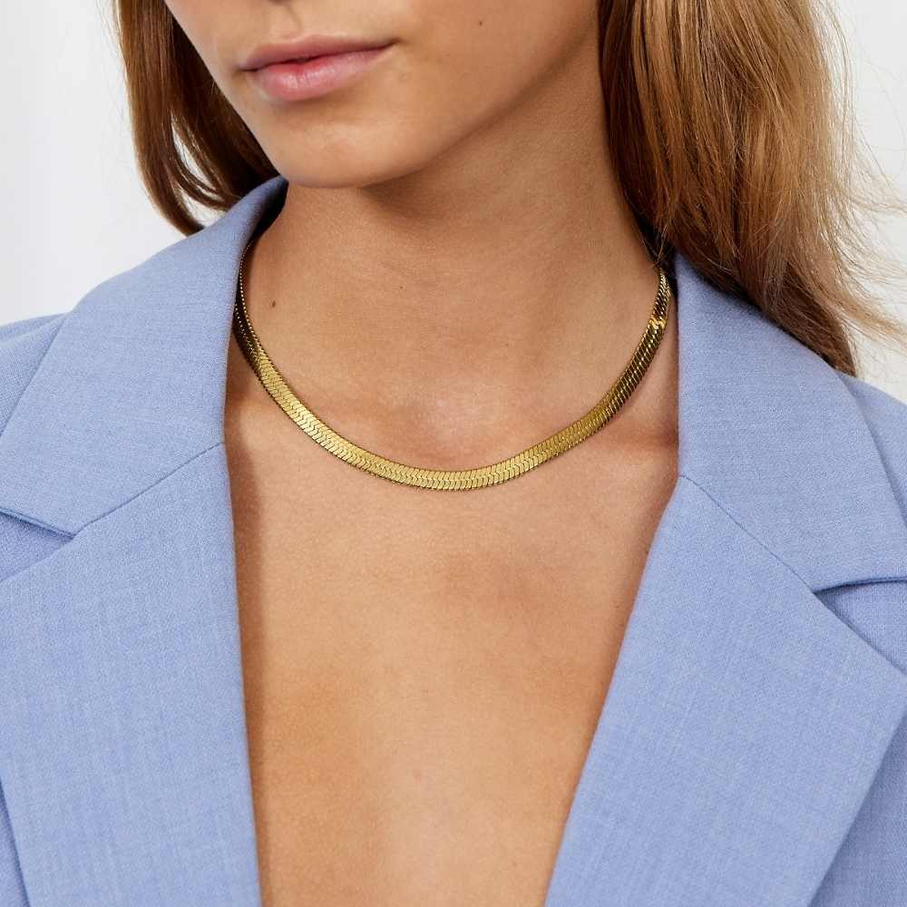 Flad Slangekaede 18K Guldbelagt 6mm Camilla Kroeyer Jewellery 03